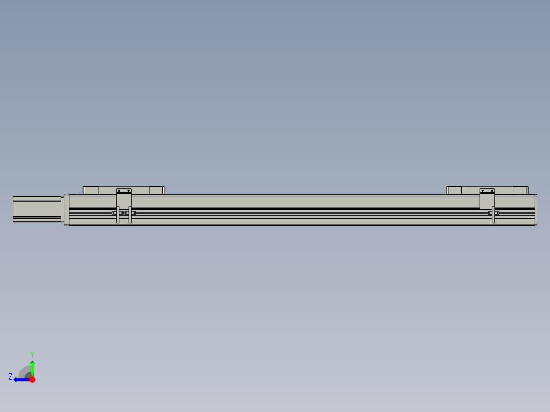 直线模组LHC14-S800-M设计图纸右视图