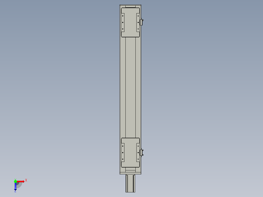 直线模组LHC14-S800-M设计图纸俯视图