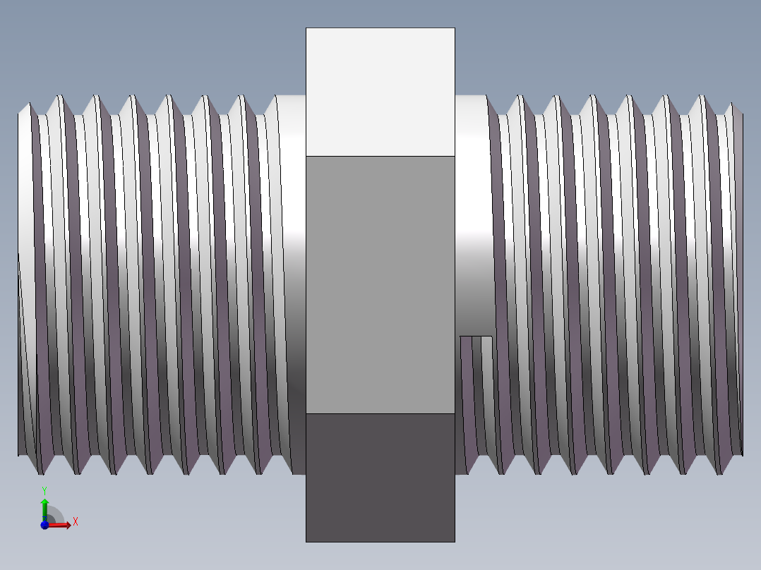 对丝-六角等径 DN15前视图