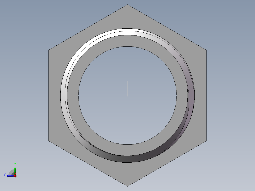 对丝-六角等径 DN15右视图
