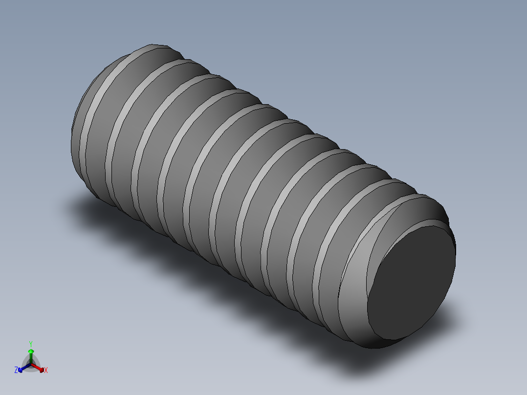 DIN 913-ISO 4026 固定螺钉-M1.6 L=4.SLDPRT正等轴测图