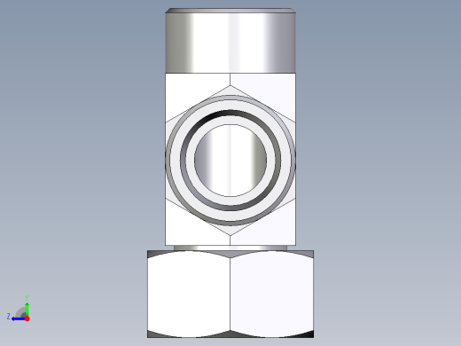 卡套式工业通用硬管接头EO_Swivel_nut_run_tee_EL25SOMDCF右视缩略图