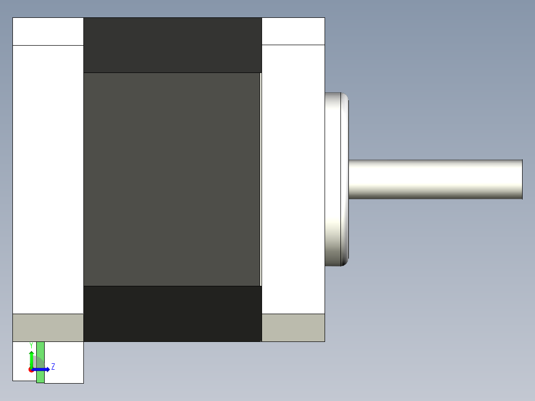 Nema17步进电机4左视图