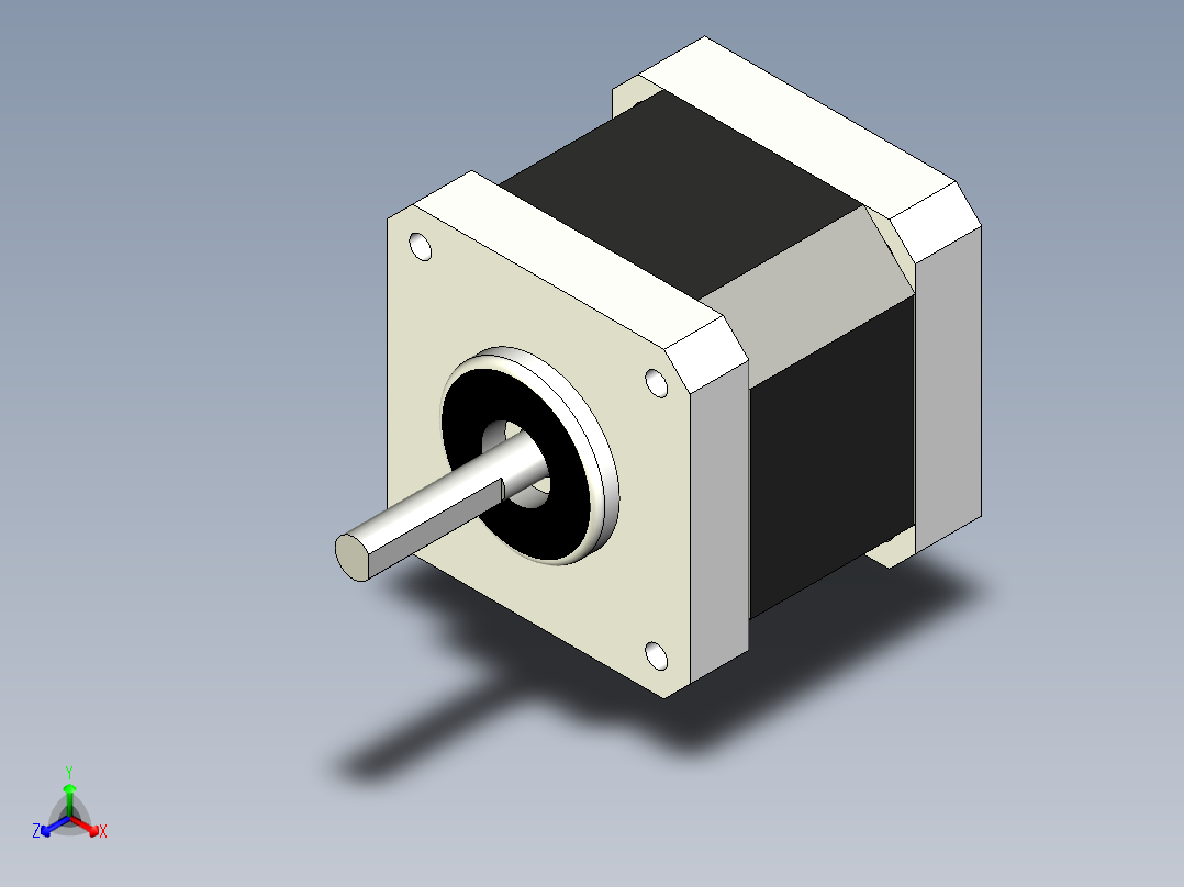Nema17步进电机4正等轴测图