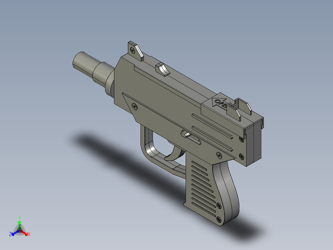 糖果手枪 3DM STP正等轴测图