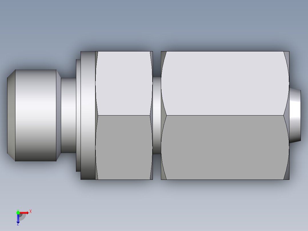 卡套式工业通用硬管接头EO_Swivel_connector_EGE06LMEDCF俯视图