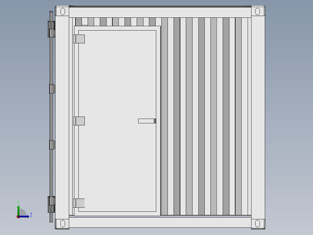 20英尺集装箱左视图