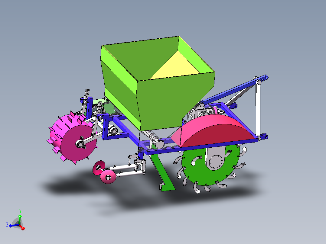 W011-果园开沟施肥机的设计【三维SW+9张CAD图纸+说明】