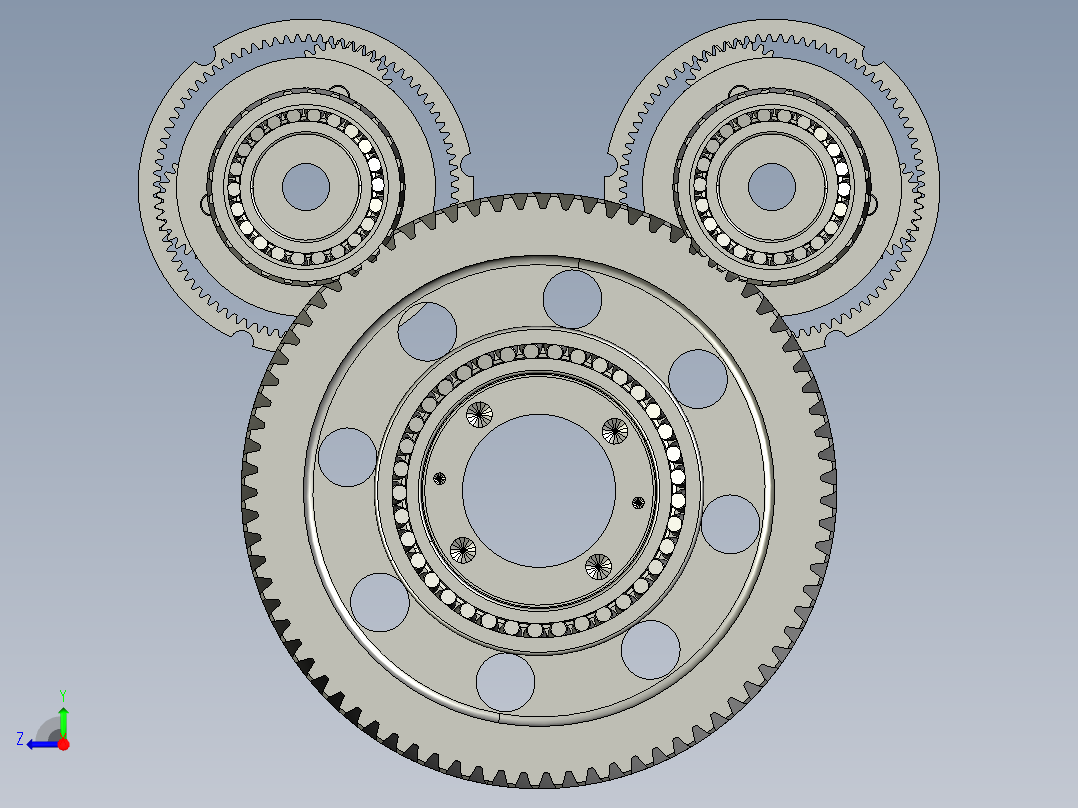 齿轮啮合 (54)右视图