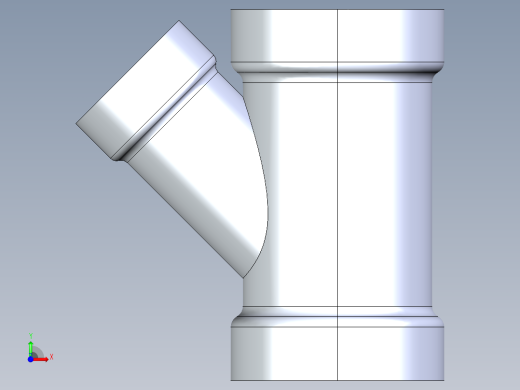 船舶管路系统S6_SeaDrainPLUS_45ReducerWye-SxSxS_37E163032_3x3x2in Sea Drain Plus - 45 Reducing Wye - SxSxS前视缩略图