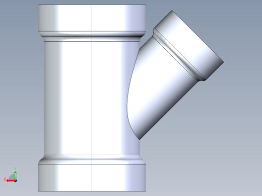 船舶管路系统S6_SeaDrainPLUS_45ReducerWye-SxSxS_37E163032_3x3x2in Sea Drain Plus - 45 Reducing Wye - SxSxS后视缩略图