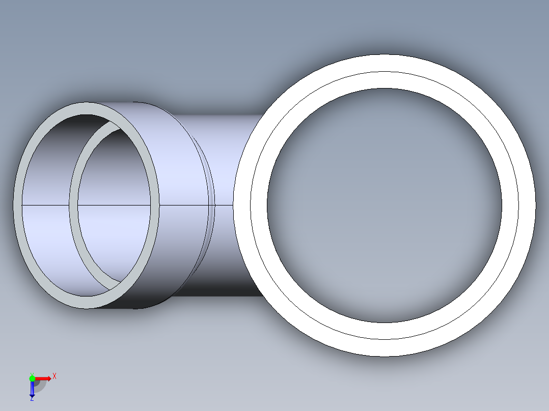 船舶管路系统S6_SeaDrainPLUS_45ReducerWye-SxSxS_37E163032_3x3x2in Sea Drain Plus - 45 Reducing Wye - SxSxS俯视图