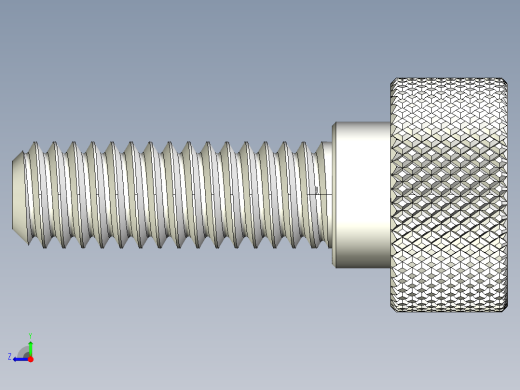 滚花指旋螺钉-M2.5 x 9mm右视缩略图