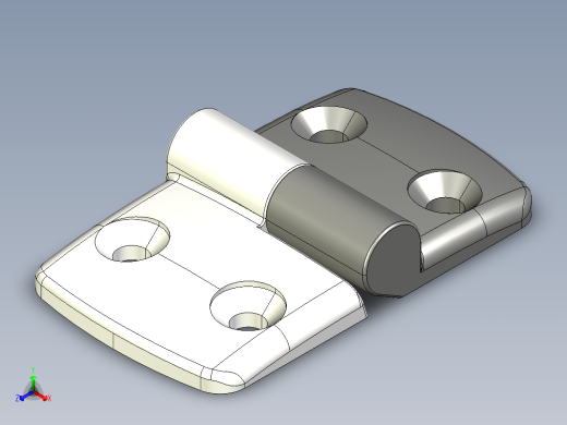 型材-KJN 40-45 DETACHABLE COMBI HINGE RIGHT 095K4045R00正等轴测缩略图