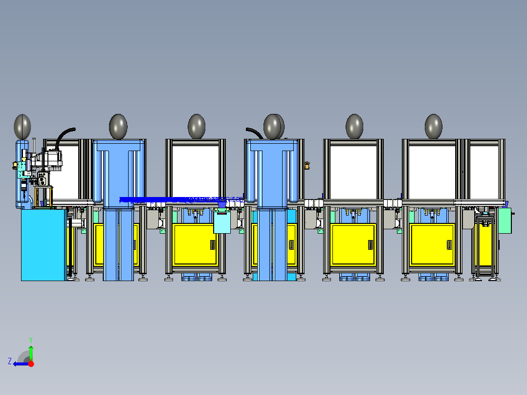 电子烟半自动组装线右视图