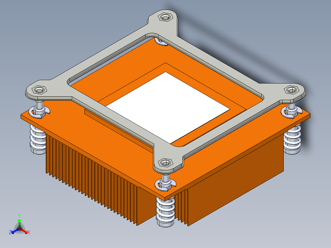 A12-0377-1-1U被动散热器主视图