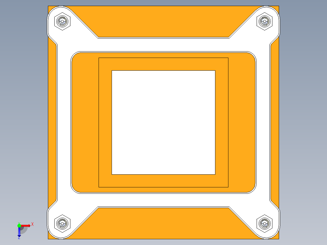 A12-0377-1-1U被动散热器俯视图