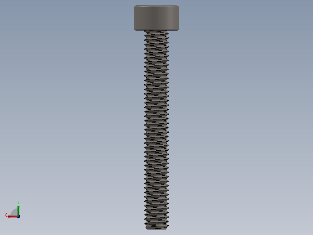 Screw_DIN_912_M2.5x20F_A2.SLDPRT公制内六角螺钉后视图