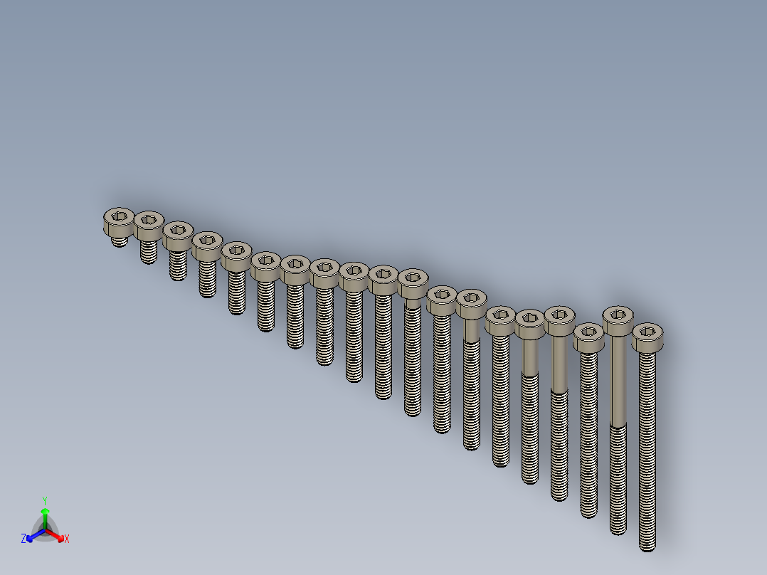 M2公制内六角螺钉汇总