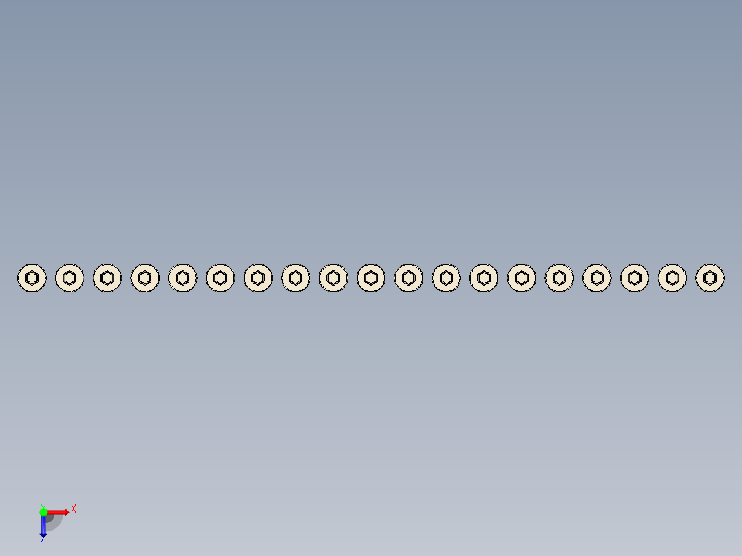 M2公制内六角螺钉汇总俯视图