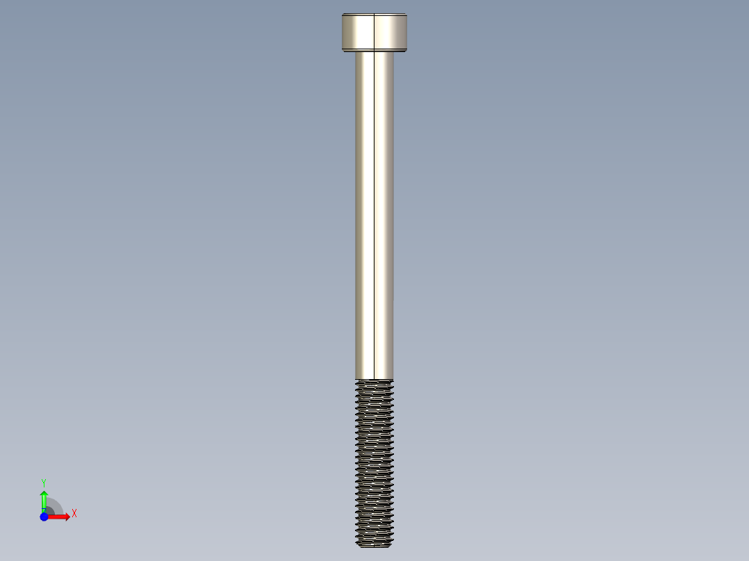 Screw_DIN_912_M5x65_A2.STEP公制内六角螺钉前视图