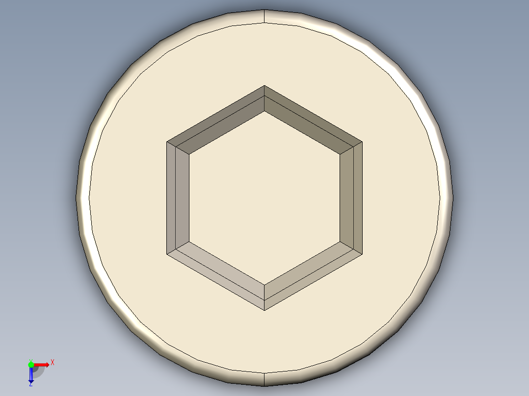 Screw_DIN_912_M5x65_A2.STEP公制内六角螺钉俯视图