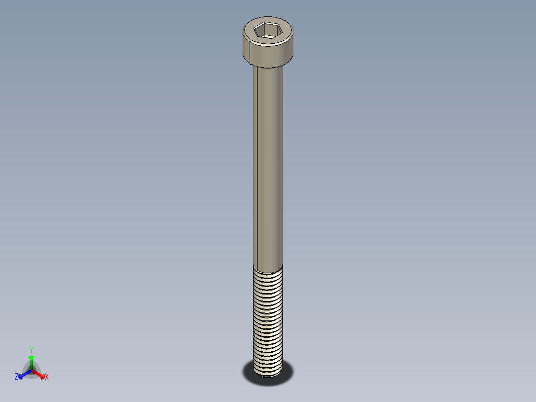 Screw_DIN_912_M5x65_A2.STEP公制内六角螺钉正等轴测图