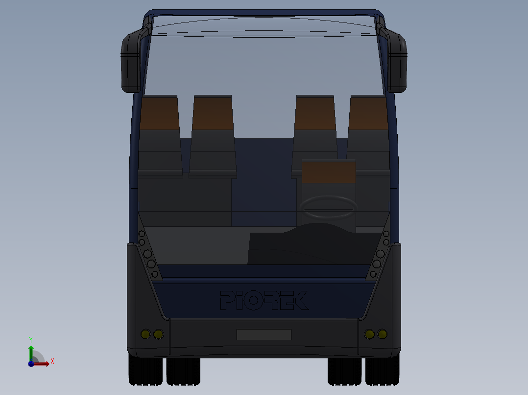 客车、公交车、公共客车前视图