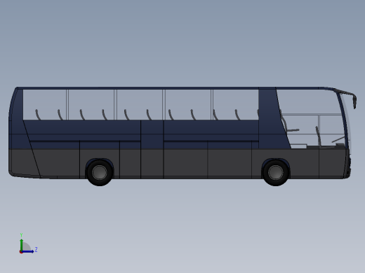 客车、公交车、公共客车左视缩略图