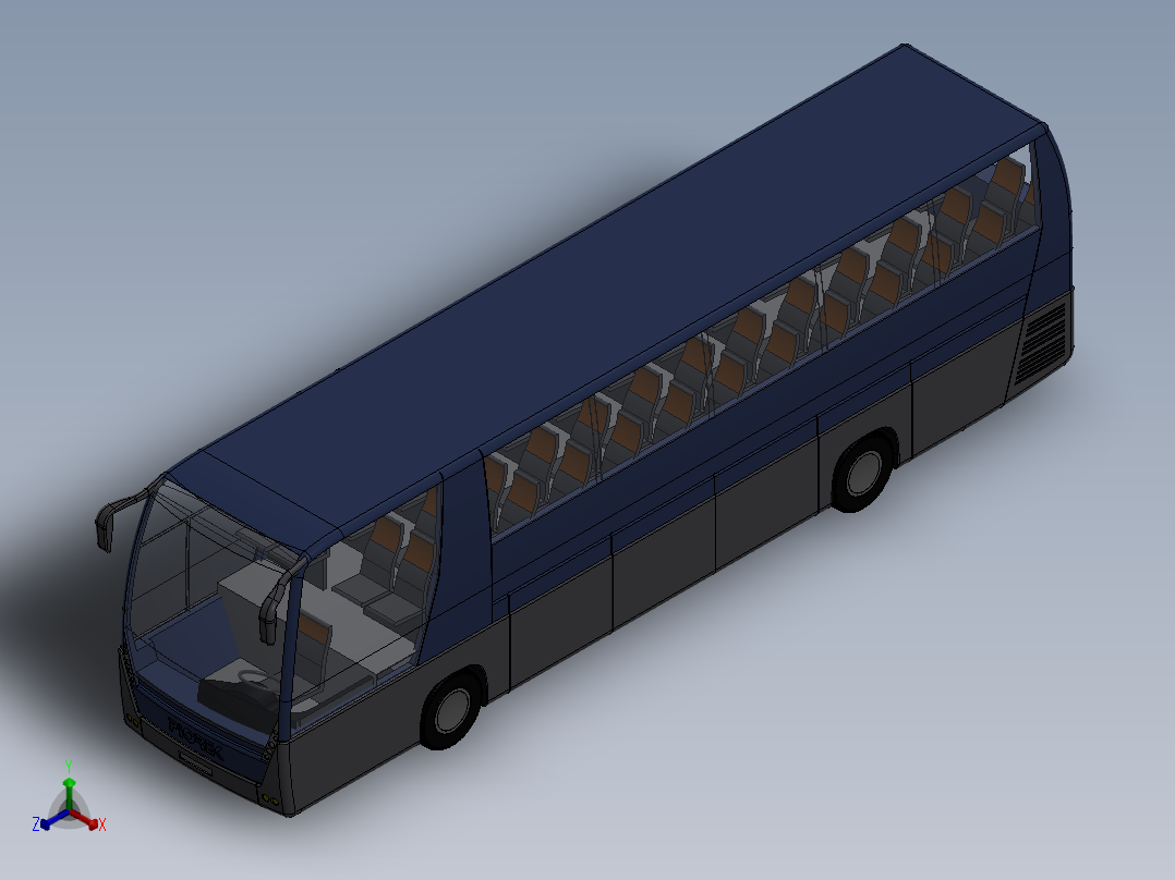 客车、公交车、公共客车正等轴测图