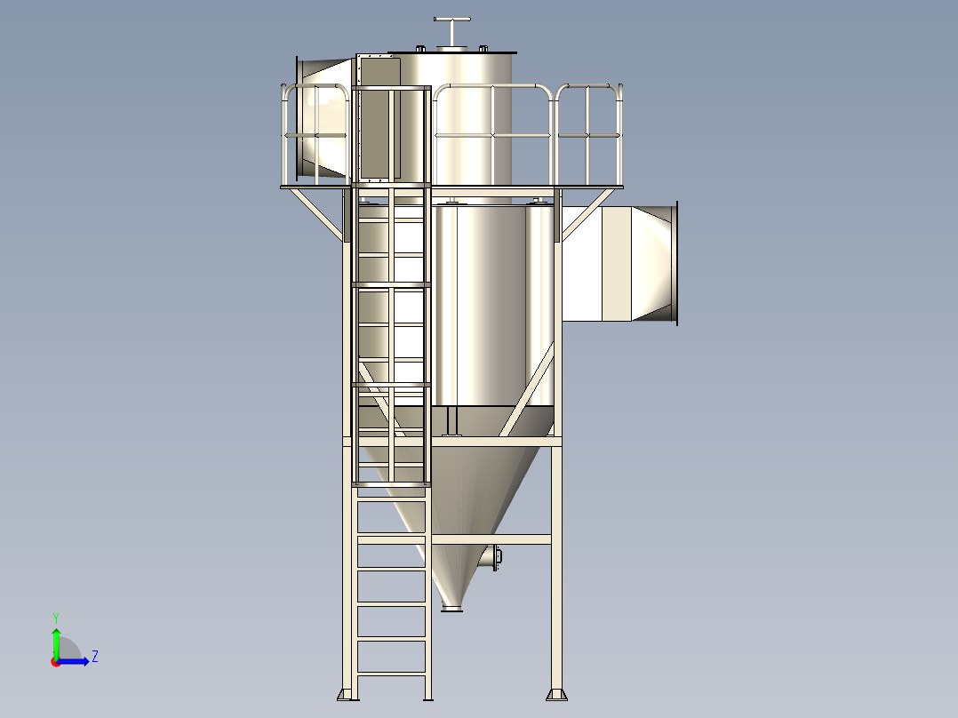 B3003459-湿式洗涤器左视图