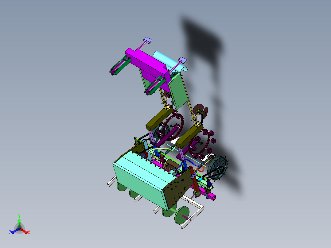 能够进行分苗的农业用播种车
