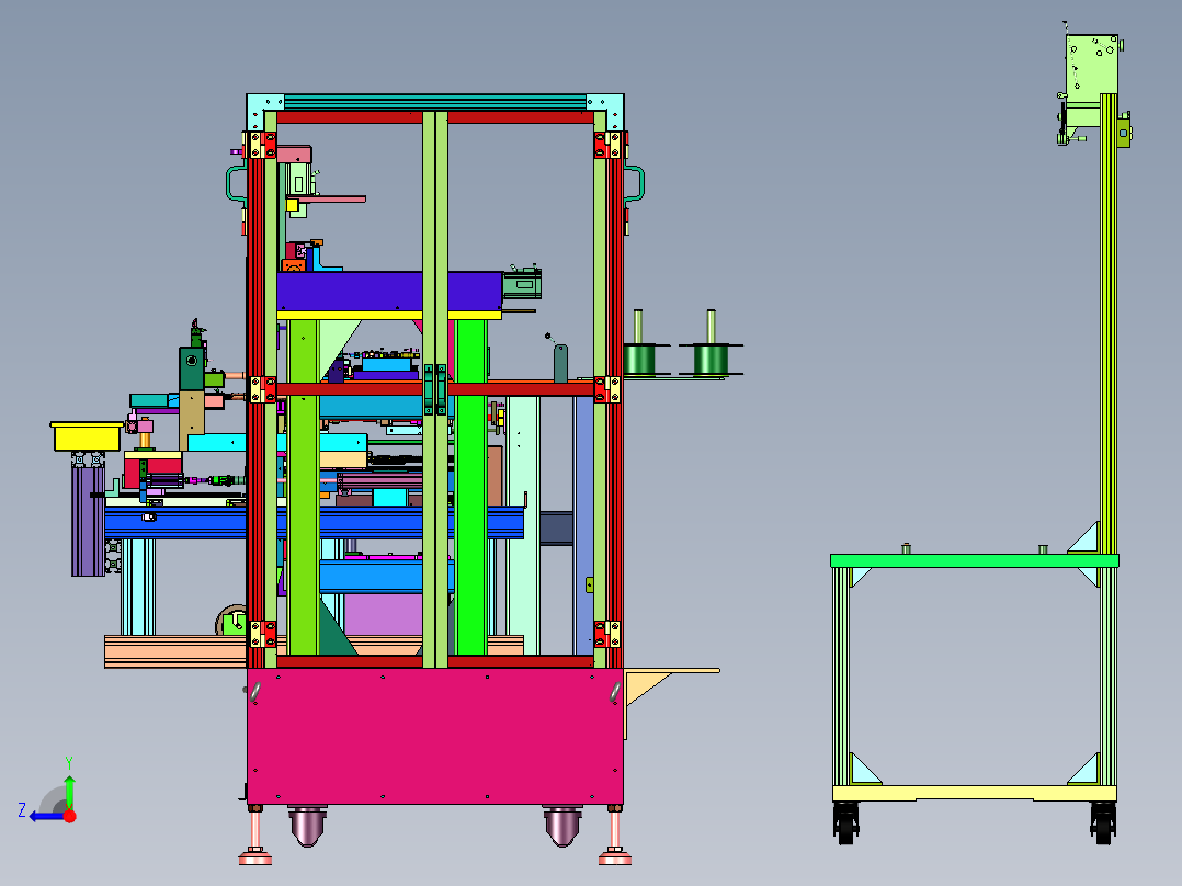 全自动套管缠脚绕线机右视图