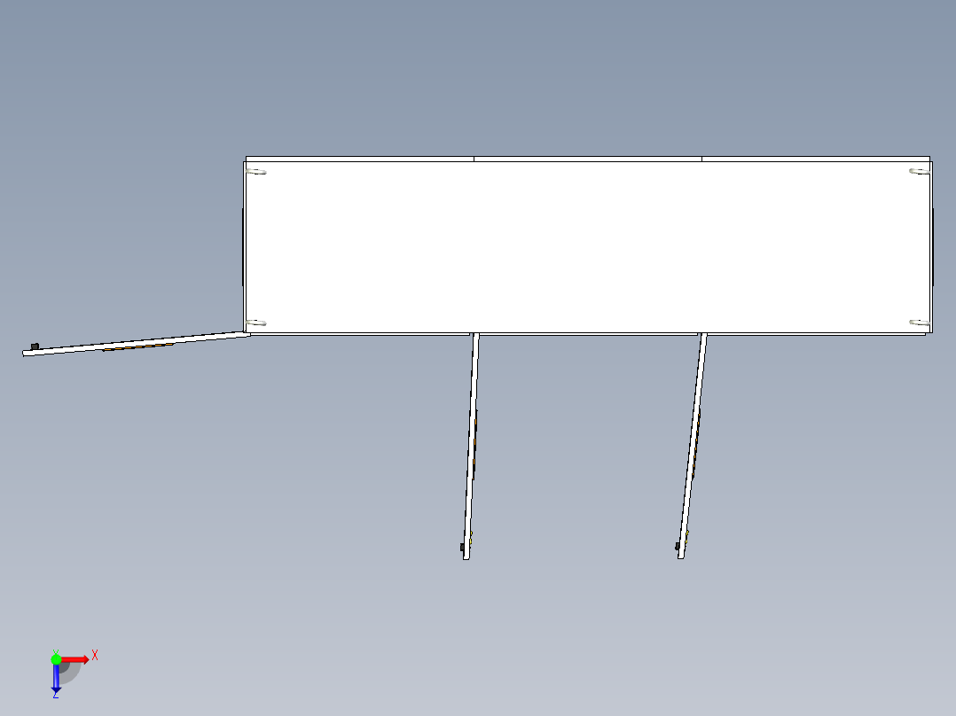 三柜组装双电源刀开关12路交流接触器控制柜 55903俯视图