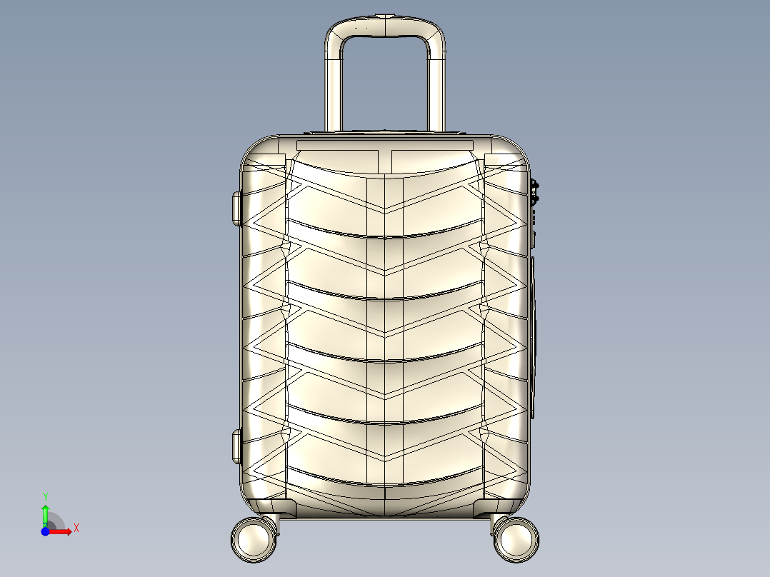 行李箱模型设计前视图