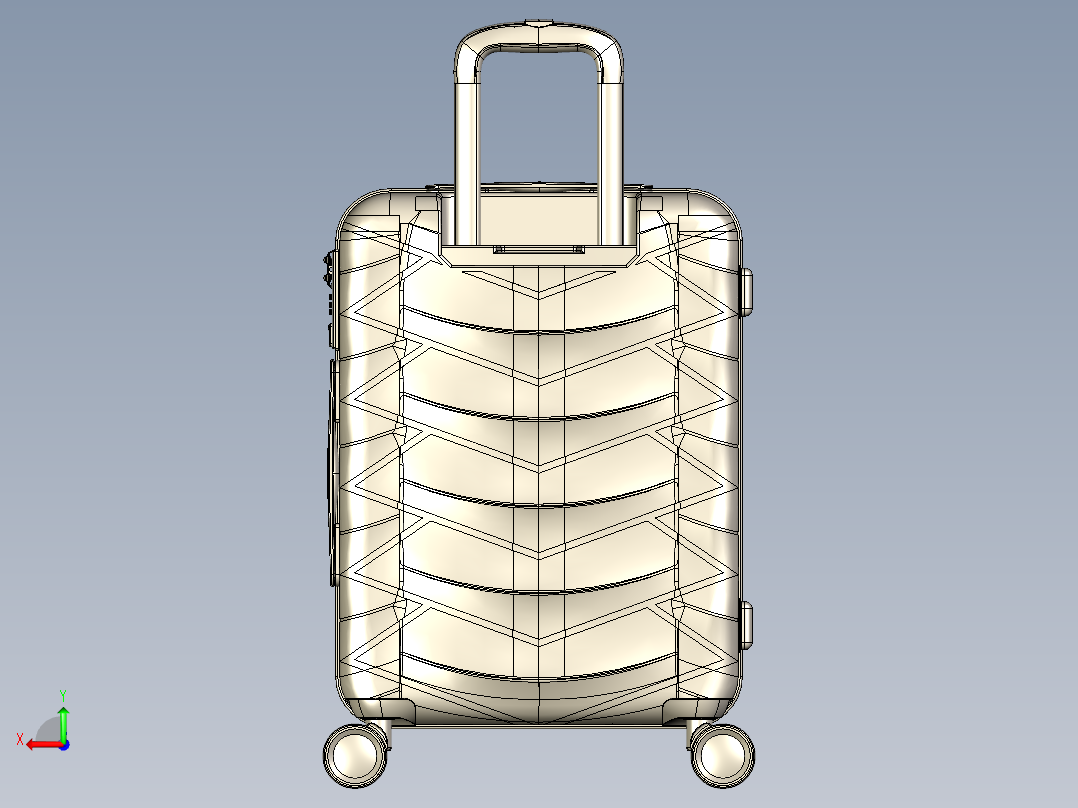行李箱模型设计后视图