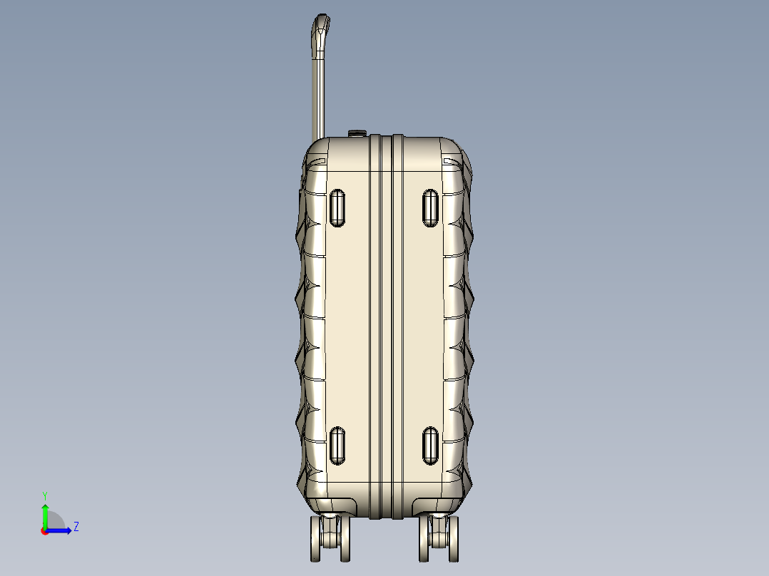 行李箱模型设计左视图