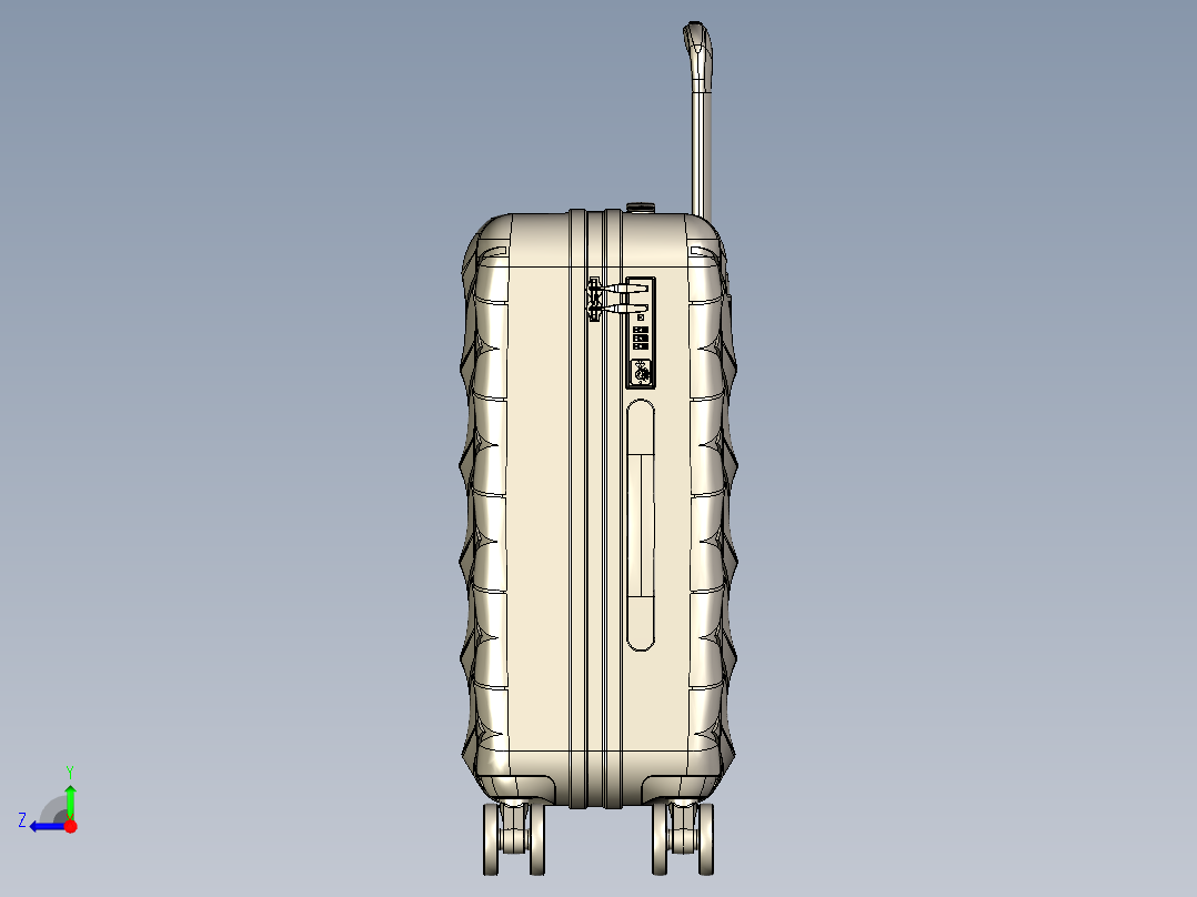 行李箱模型设计右视图