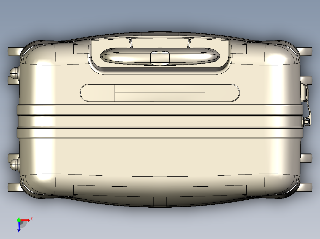 行李箱模型设计俯视图