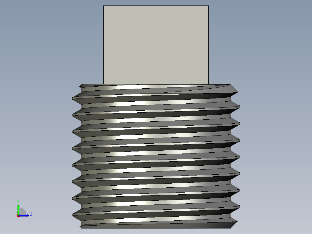 螺纹管四角塞头 DN8左视图