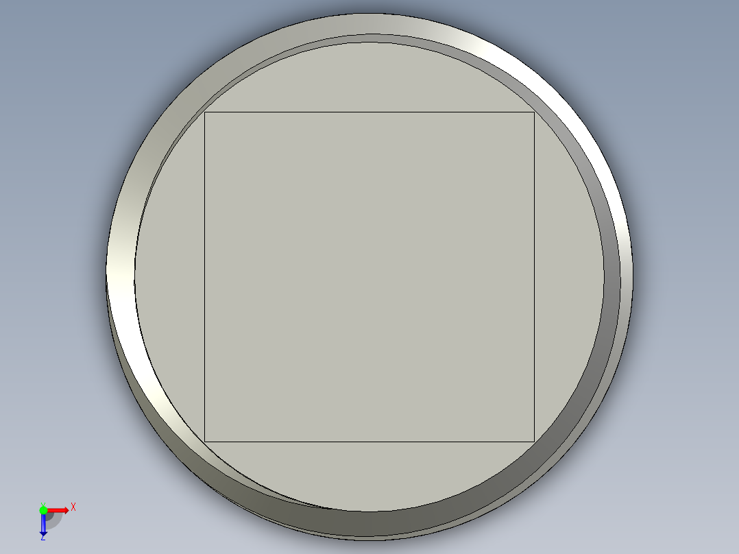 螺纹管四角塞头 DN8俯视图