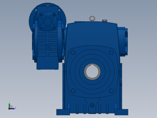蜗轮蜗杆减速机左视缩略图