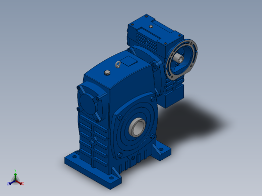 蜗轮蜗杆减速机正等轴测缩略图
