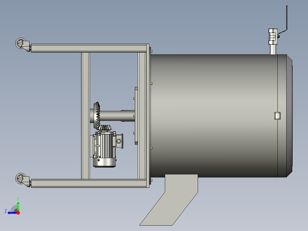 咖啡机械脱胶技术右视图