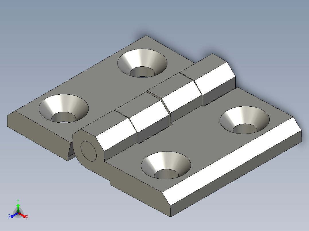 JL226-2铝合页50x30主视图