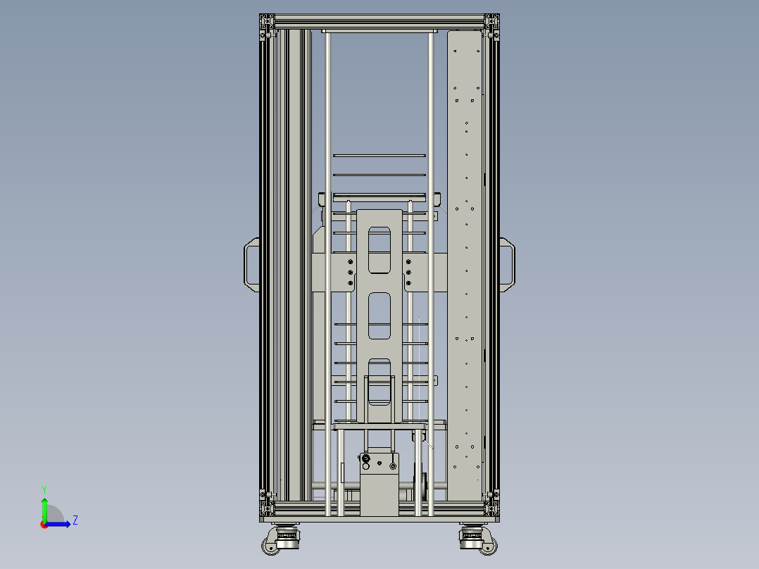 自动料仓可调托盘升降装置左视图