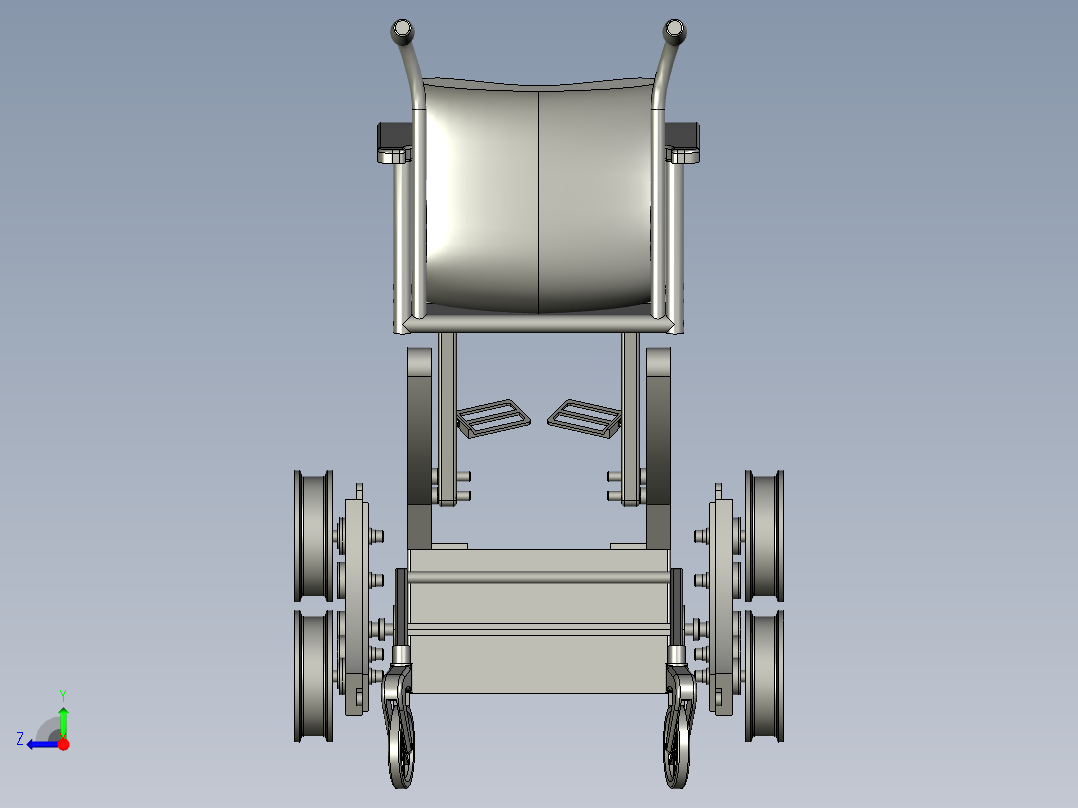 残疾人康复智能助行器右视图