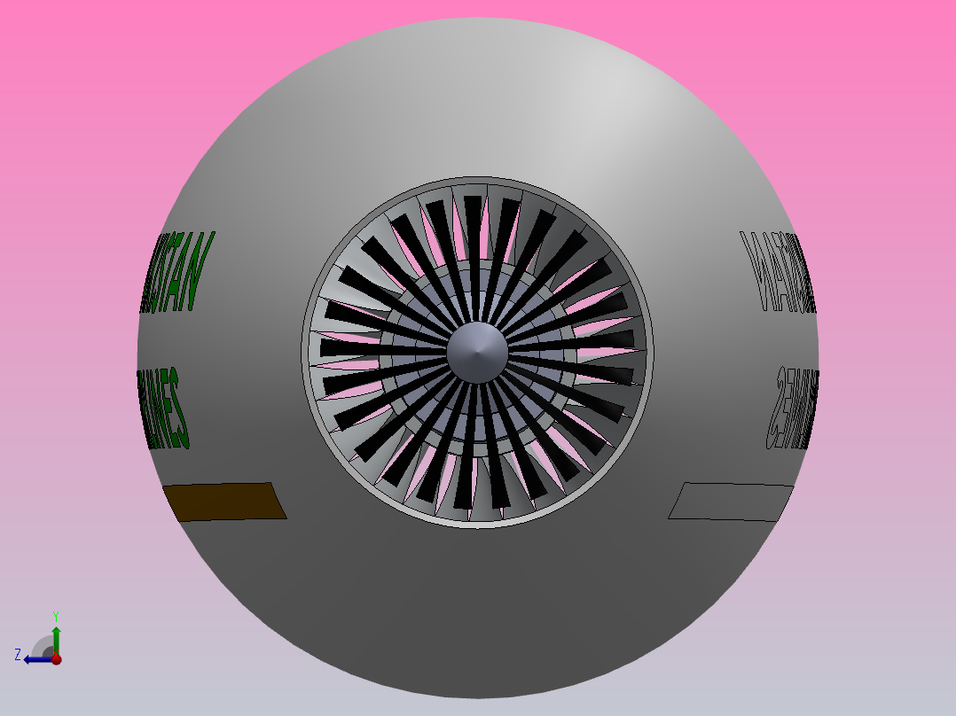 喷气发动机右视图