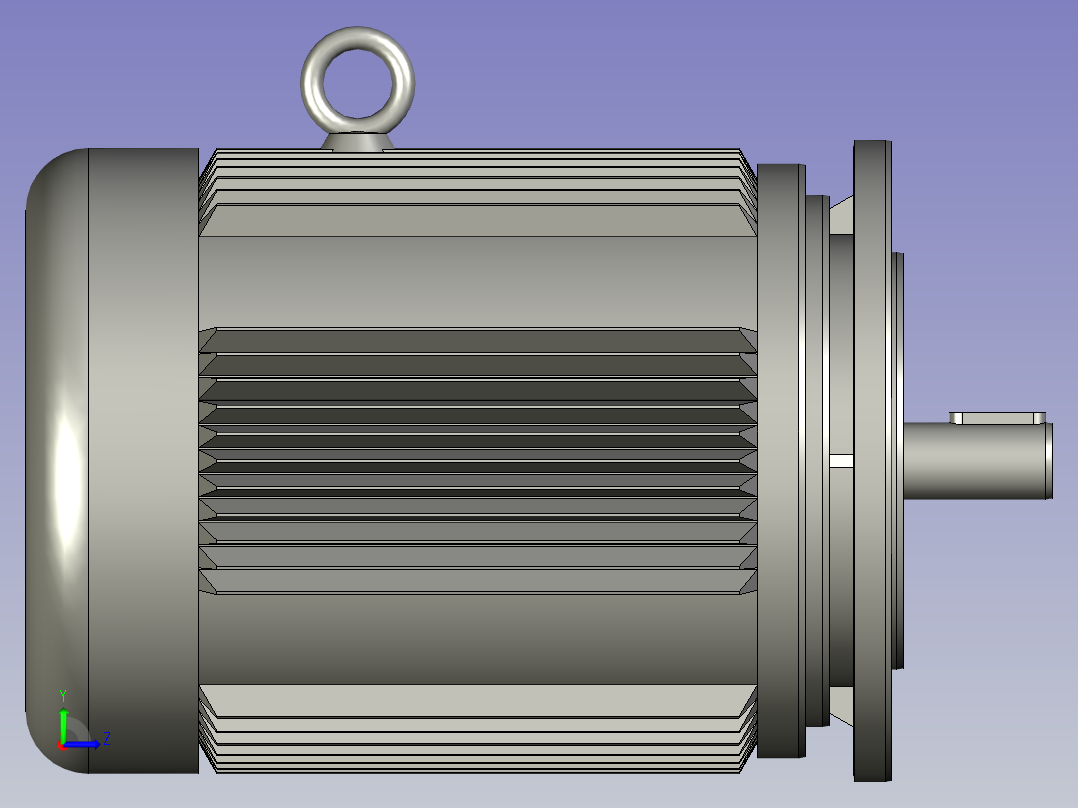 BWD型单级摆线针轮减速机BWD2-17-Y11-4P-M1-1_Y2系列电机左视图