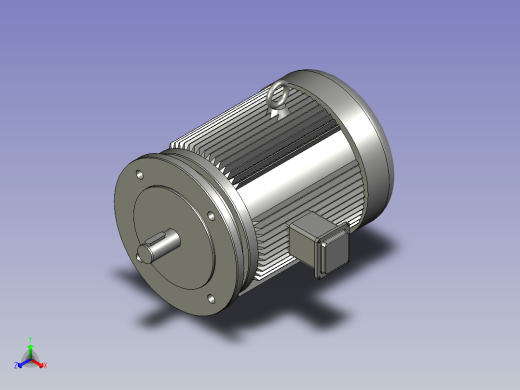 BWD型单级摆线针轮减速机BWD2-17-Y11-4P-M1-1_Y2系列电机正等轴测缩略图